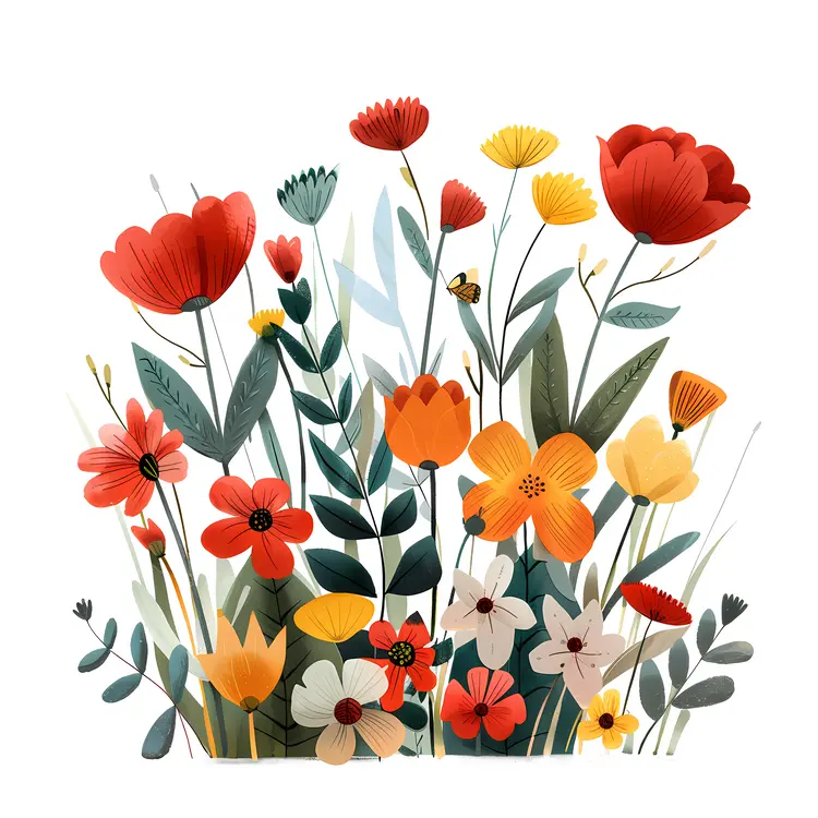 Beautiful Colorful Flowers in Bloom