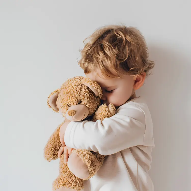 Child Hugging a Teddy Bear