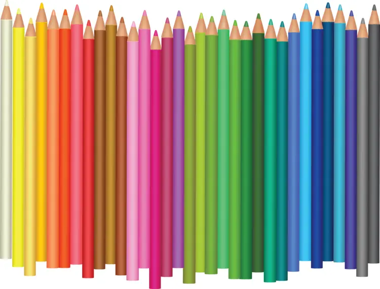 Rainbow Colored Pencils for Creative Art