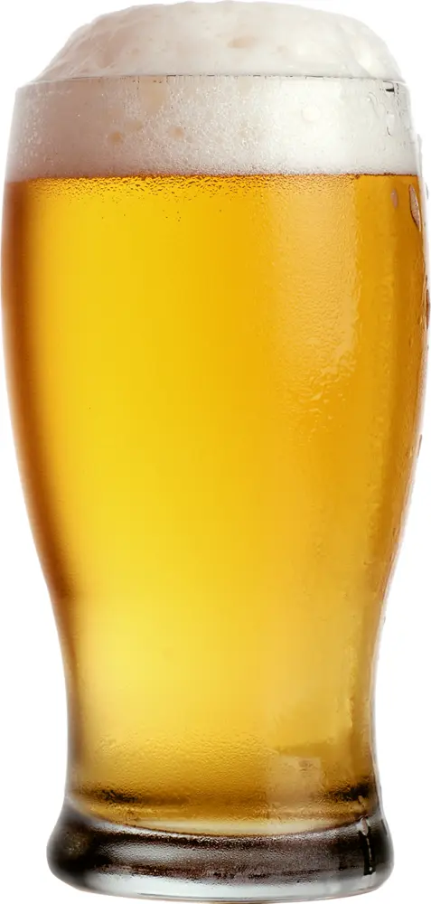 Cold Beer Glass with Foam