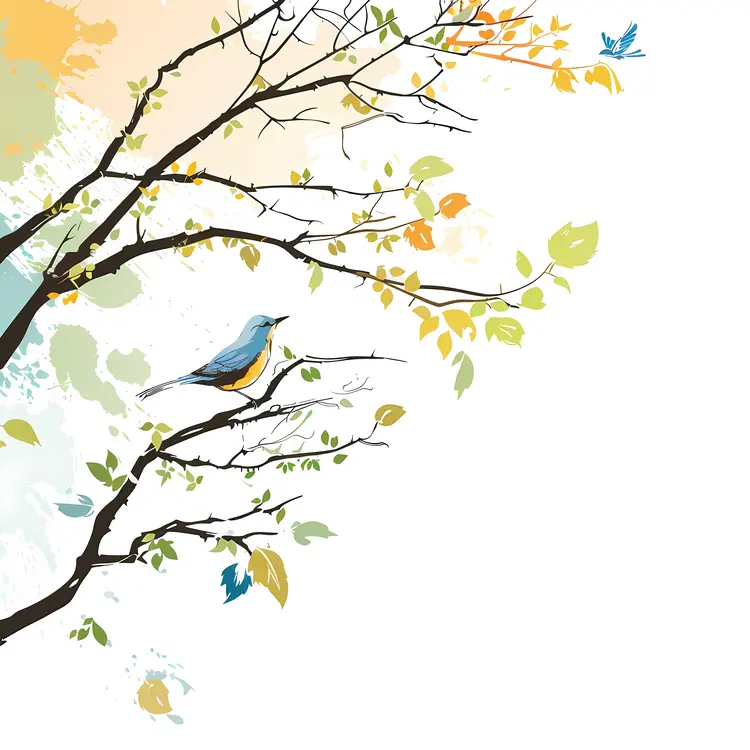 Bird Perched on Branch