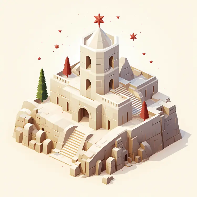Castle on a Hill Illustration