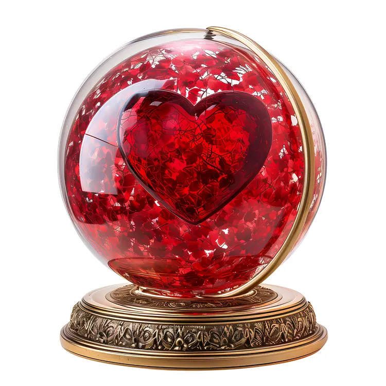 Heart Snow Globe for Valentine's Day