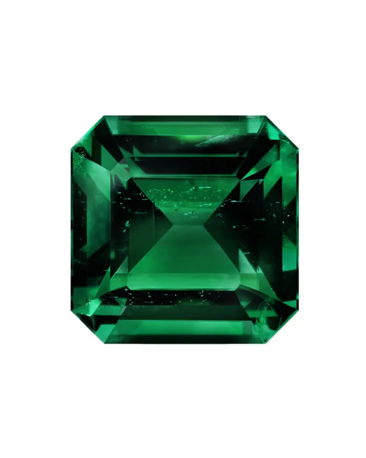 Shiny Green Square Gemstone