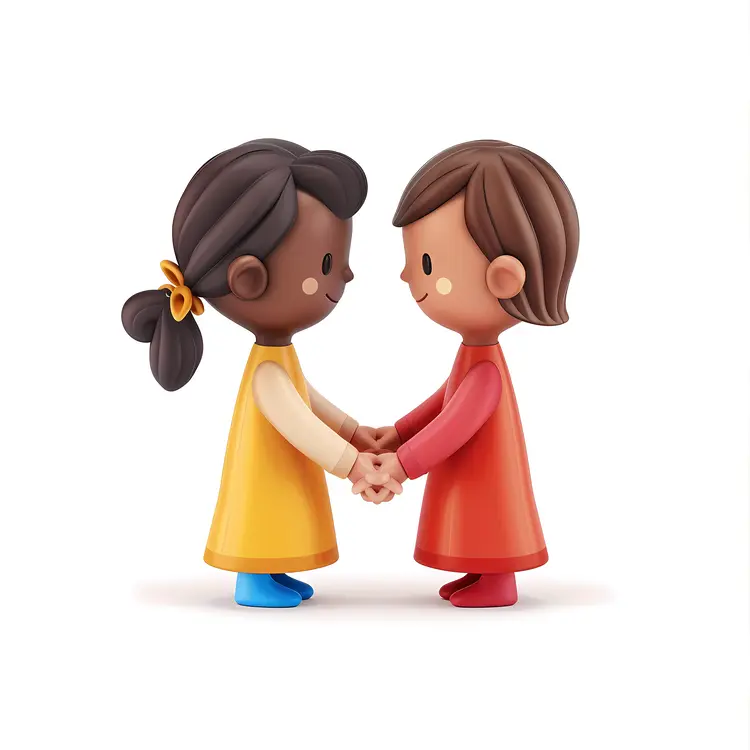 Two Children Holding Hands