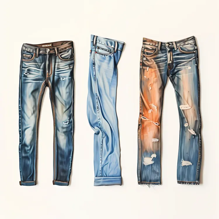 Three Pairs of Blue Jeans