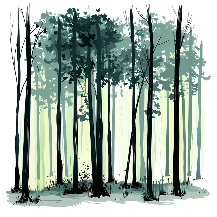 Dense Forest Illustration