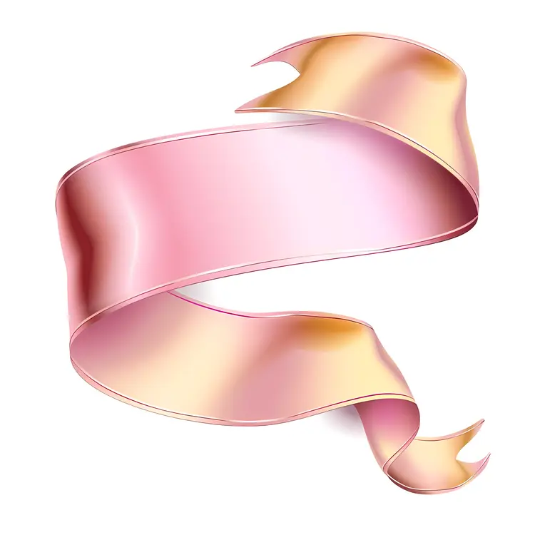 Charming Pink Ribbon Banner