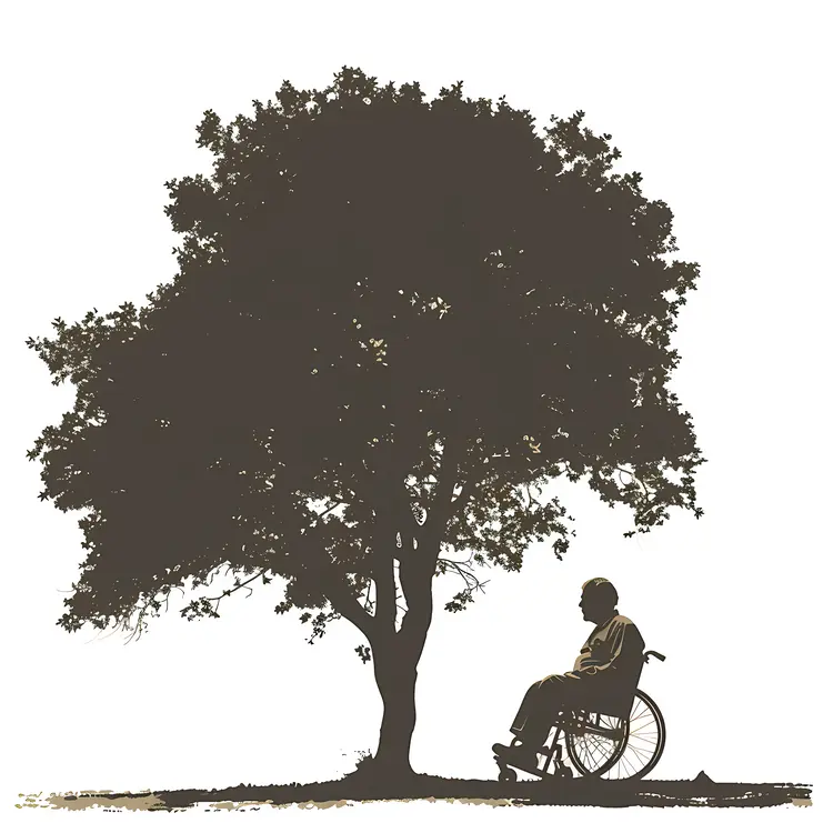 Silhouette under Tree Art