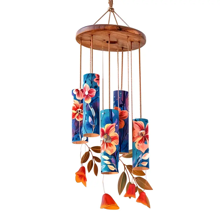 Colorful Floral Wind Chimes