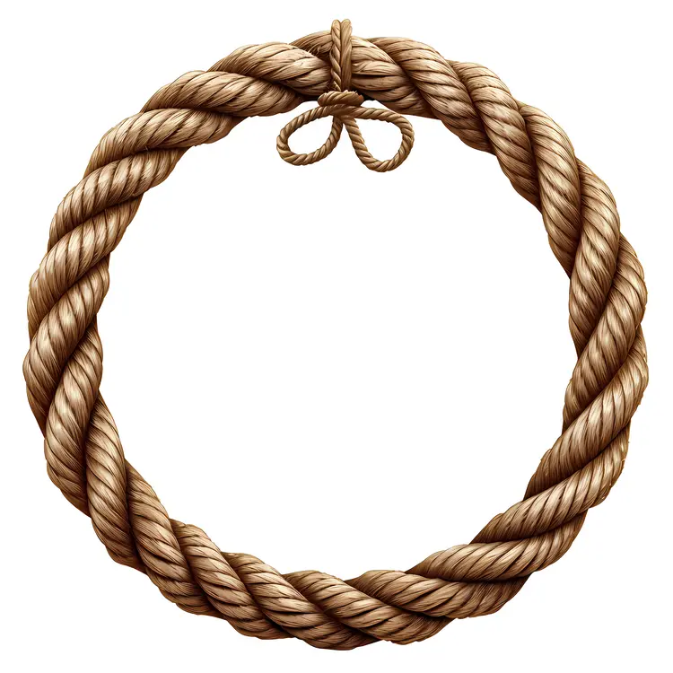 Twisted Rope Circle with Knot