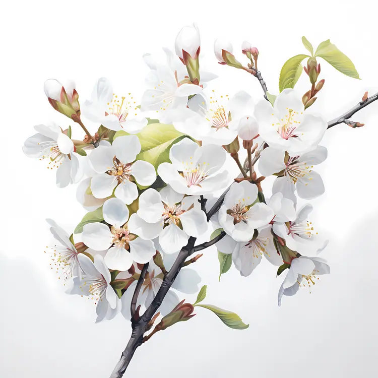 White Blossoming Flowers