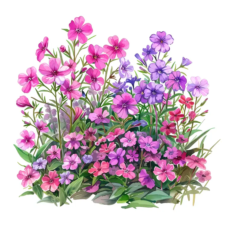 Beautiful Pink and Purple Flowers in Bloom
