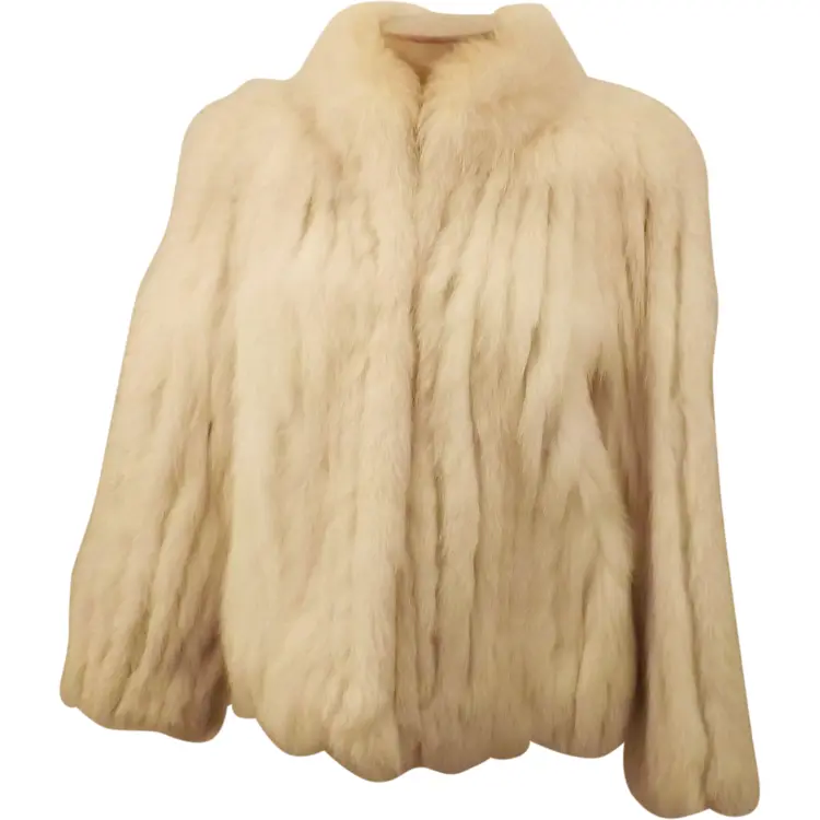 Elegant Beige Fur Coat for Winter