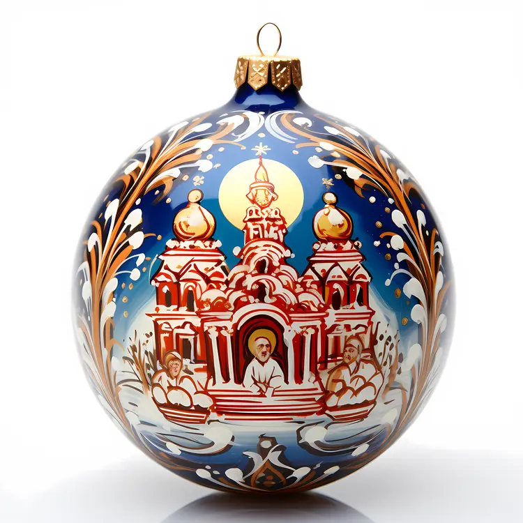 Christmas Ornament with Church Design