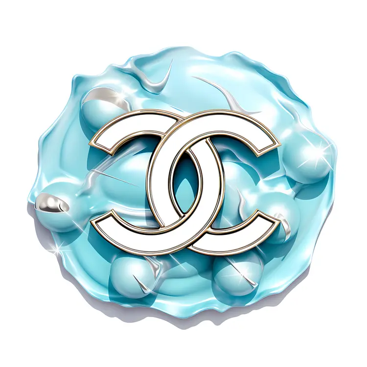 Blue Cream Logo with Pearls
