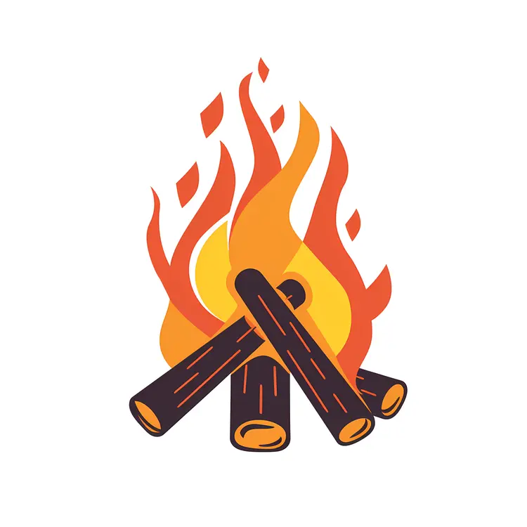 Simple Campfire with Logs