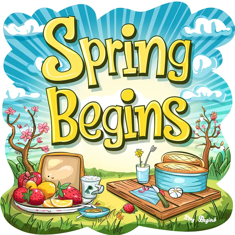 Spring Begins with a Picnic on a Sunny Day