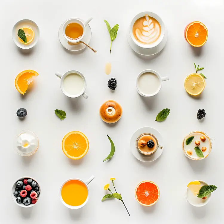 Healthy Breakfast and Refreshing Drinks