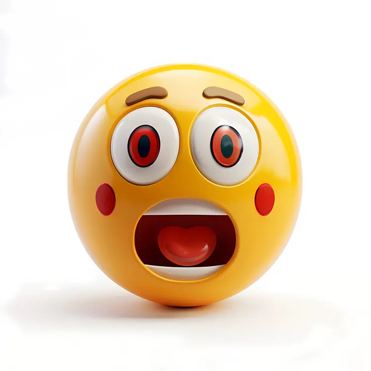 Surprised Emoji with Wide Eyes and Open Mouth
