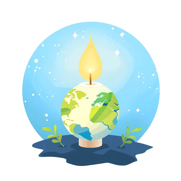 Earth Shaped Candle