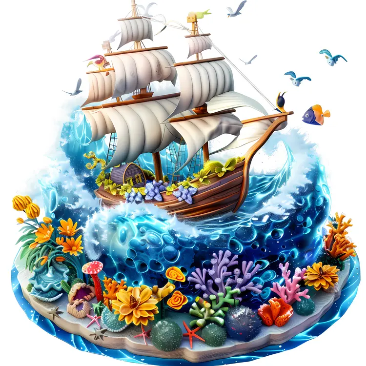 Sailing Ship on the Ocean