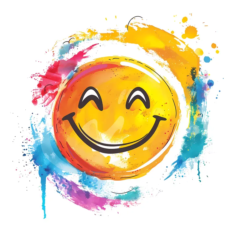 Colorful Smiling Face Art