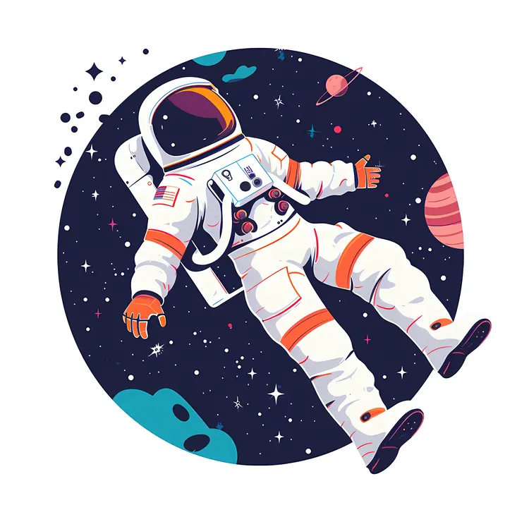 Astronaut Floating in Space