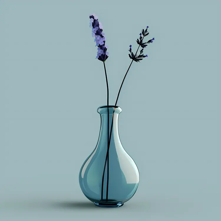Lavender in Glass Vase