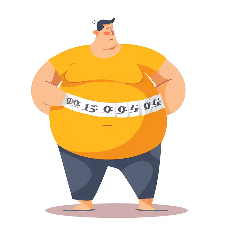 Chubby Man with Measuring Tape