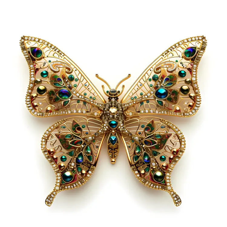Golden Butterfly Jewelry Ornament