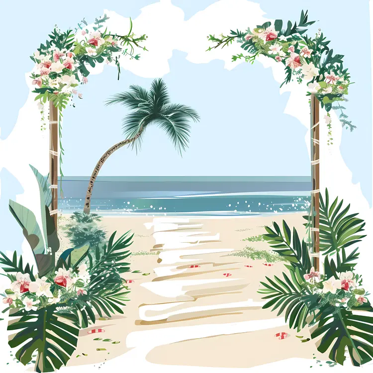 Beautiful Beach Wedding Arch