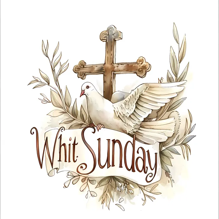 Whit Sunday with Dove and Cross