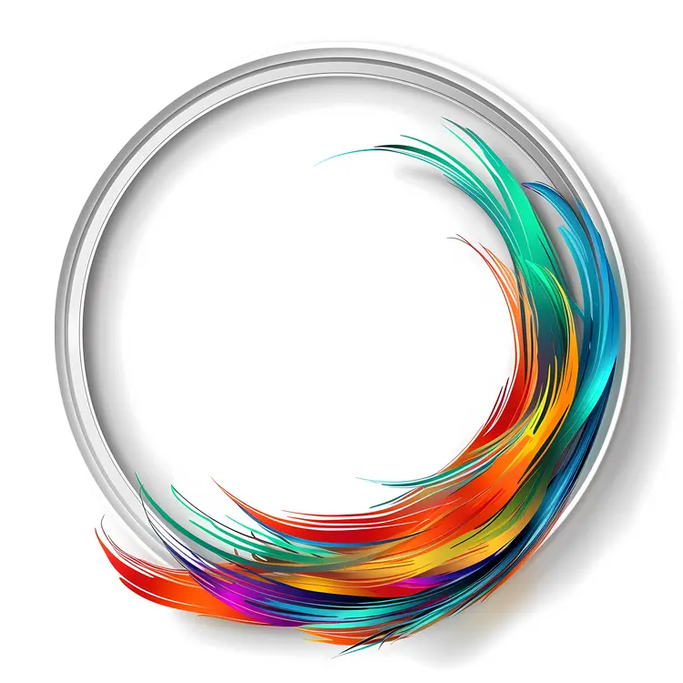 Colorful Feather Frame
