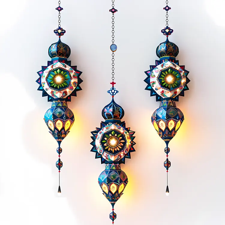 Colorful Hanging Lanterns for Ramadan