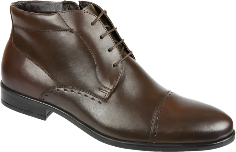 Brown Leather Lace-up Boot