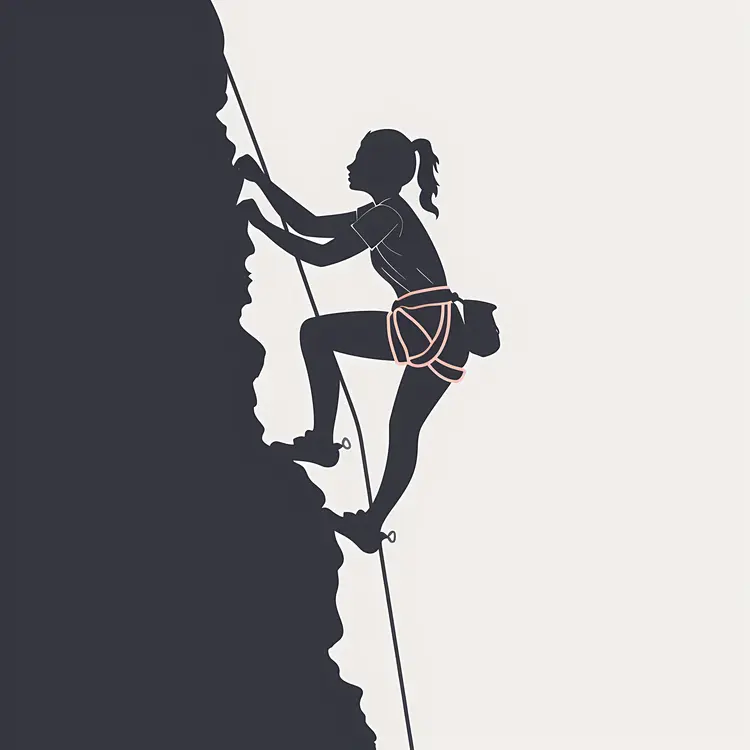 Rock Climber Silhouette
