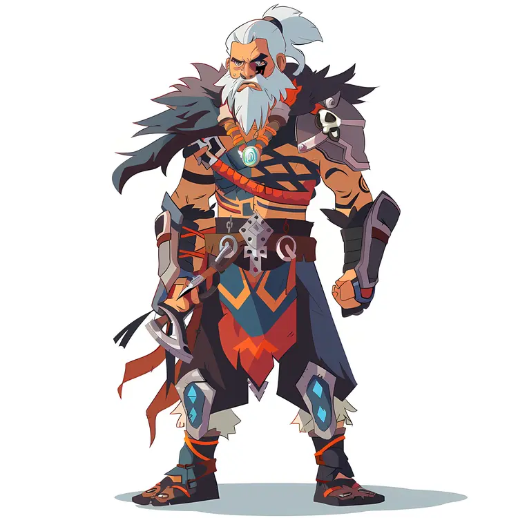 Elderly Warrior in Armor