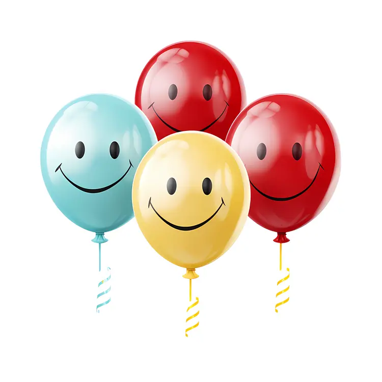 Colorful Smiling Balloons