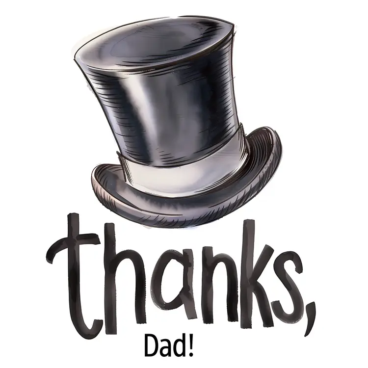 Thanks Dad with Top Hat