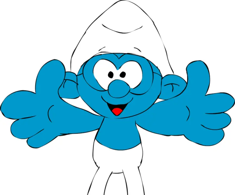 Happy Smurf Character