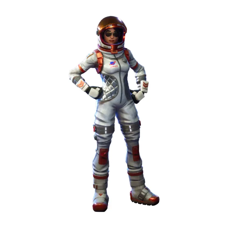 Astronaut Character in Space Suit