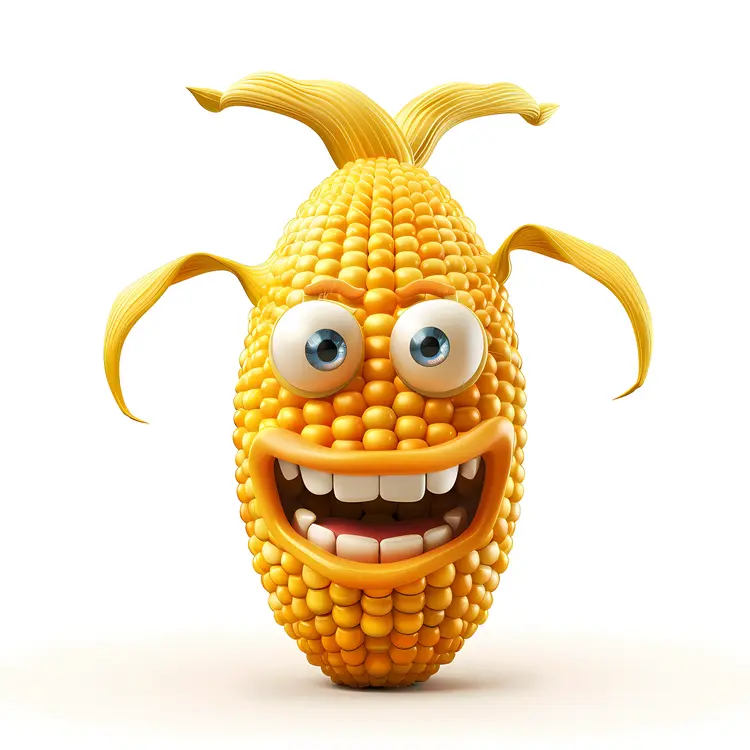 Joyful Yellow Corn Character