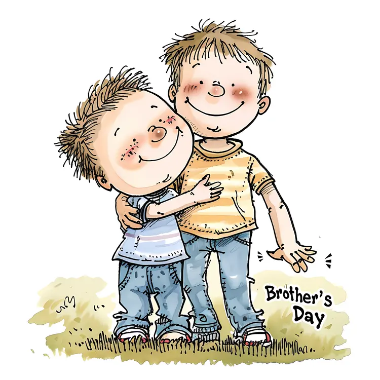 Brothers Hugging for Brother's Day