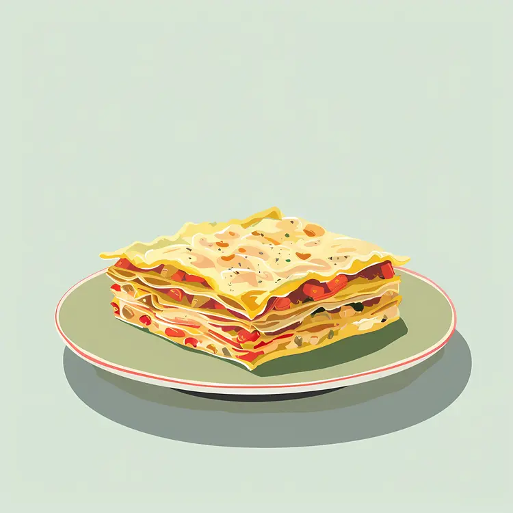 Delicious Lasagna on a Plate