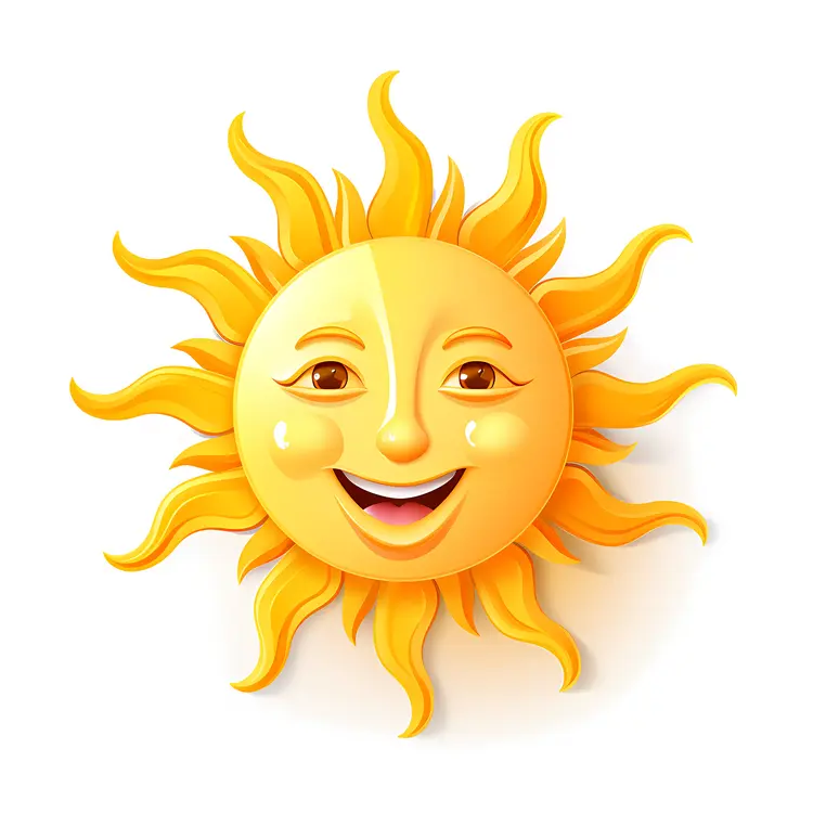 Cheerful Happy Sun Illustration