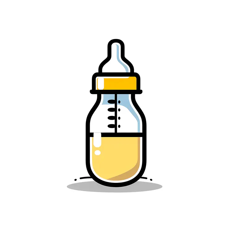 Baby Bottle with Yellow Liquid