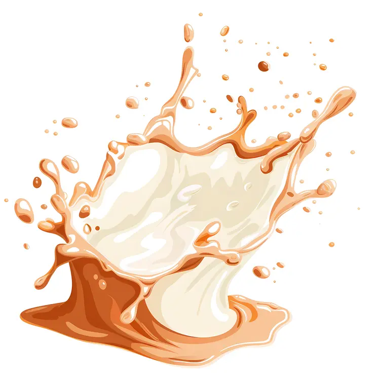 Milk and Coffee Splash in Motion