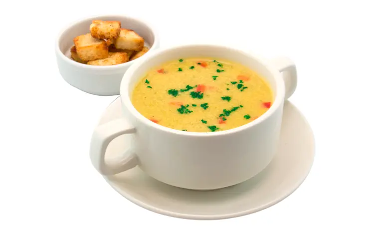 Nutritious Vegetable Soup with Croutons