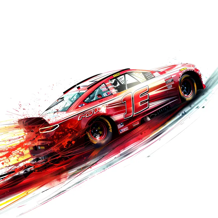 Red Race Car on a Track